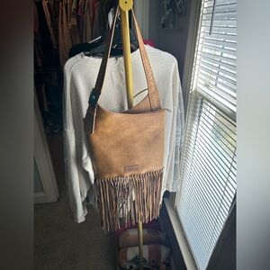 Wrangler fringe pocket crossbody purse